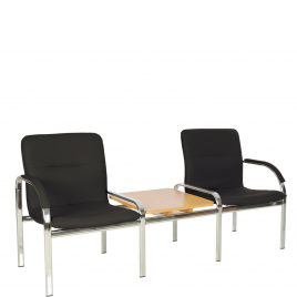 Двуместно кресло Staff-2T Soft с маса Двуместно кресло Staff-2T Soft с маса