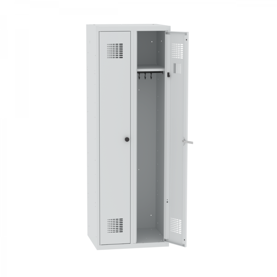 Метален шкаф-гардероб двукрилен WZD 61 600/500/1800 h mm Метален шкаф-гардероб двукрилен WZD 61 600/500/1800 h mm