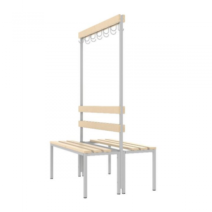 Закачалка за съблекалня с две пейки LSZ 2 – 1000/730/1650 h mm