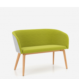 Двуместно кресло Naudu Wood Legs